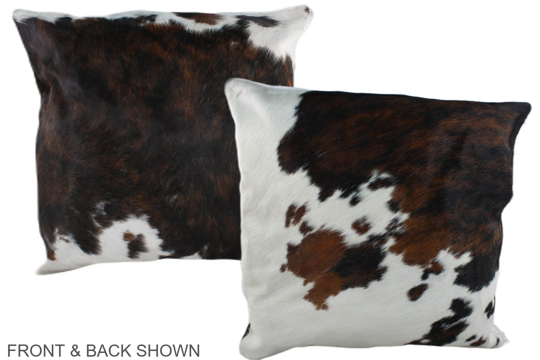 Tricolor 20"x20" Brazilian Cowhide Pillow #A39129 by Hudson Hides