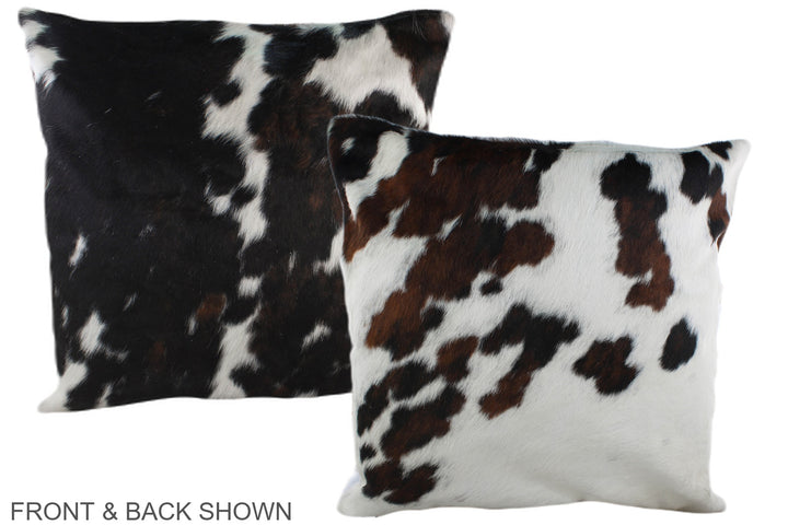 Tricolor 20"x20" Brazilian Cowhide Pillow #A39134 by Hudson Hides