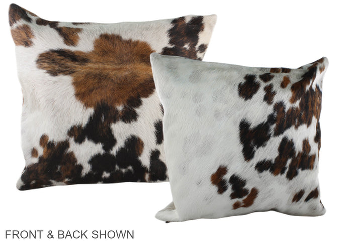 Tricolor 20"x20" Brazilian Cowhide Pillow #A39144 by Hudson Hides