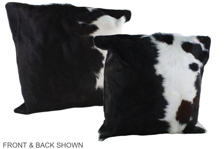 Black and White 20"x20" Brazilian Cowhide Pillow #A39145 by Hudson Hides
