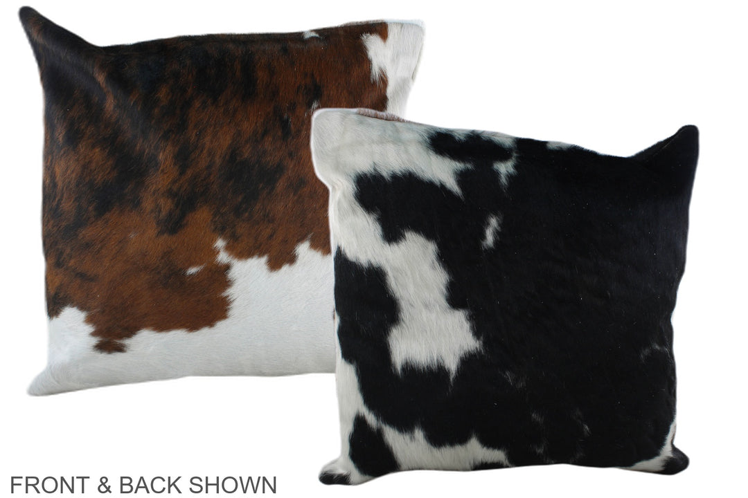 Tricolor 20"x20" Brazilian Cowhide Pillow #A39153 by Hudson Hides