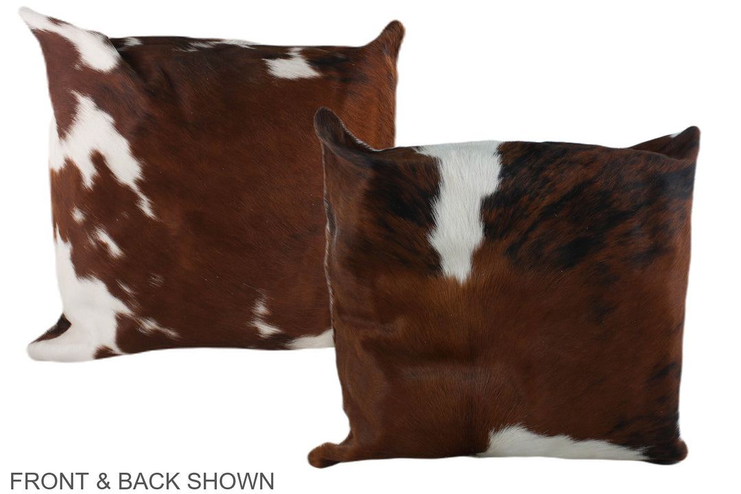 Tricolor 20"x20" Brazilian Cowhide Pillow #A39167 by Hudson Hides