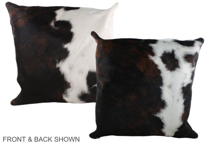 Tricolor 20"x20" Brazilian Cowhide Pillow #A39171 by Hudson Hides