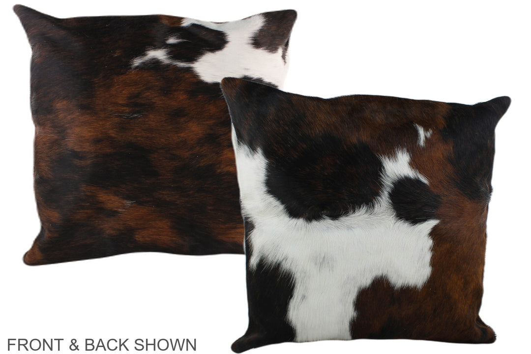 Tricolor 20"x20" Brazilian Cowhide Pillow #A39183 by Hudson Hides