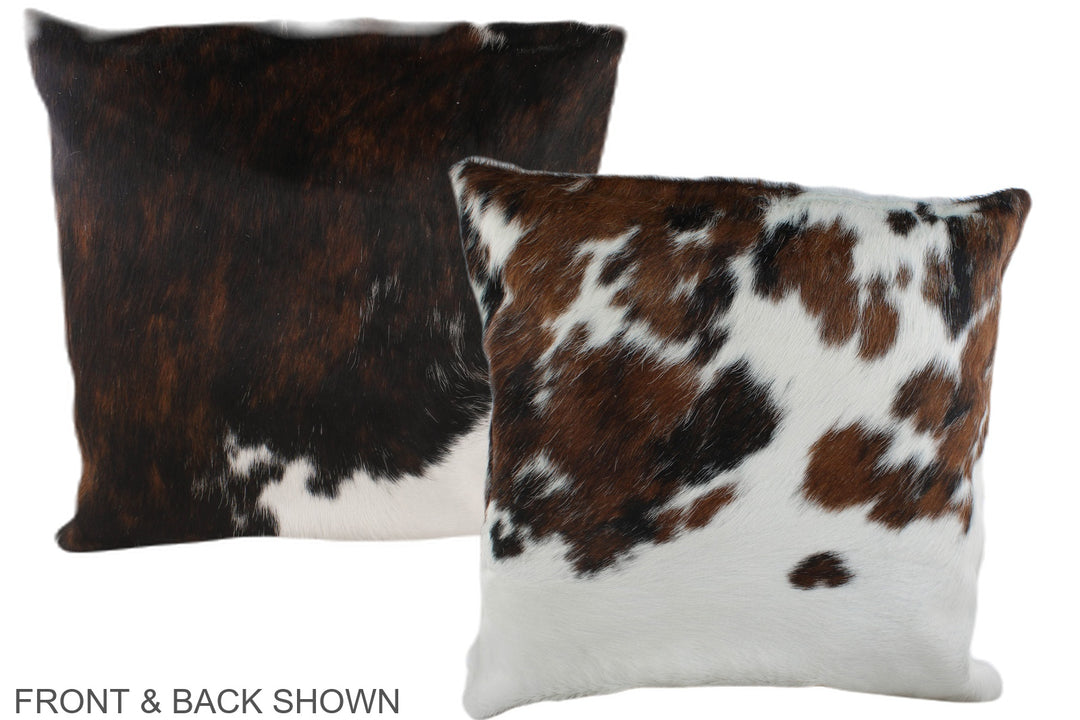 Tricolor 20"x20" Brazilian Cowhide Pillow #A39200 by Hudson Hides