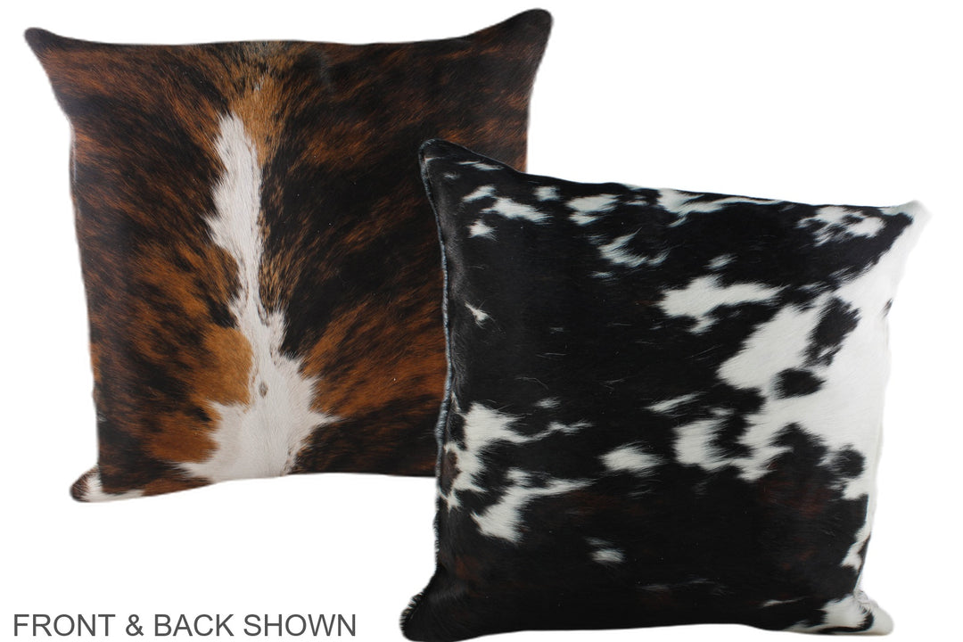 Tricolor 20"x20" Brazilian Cowhide Pillow #A39204 by Hudson Hides