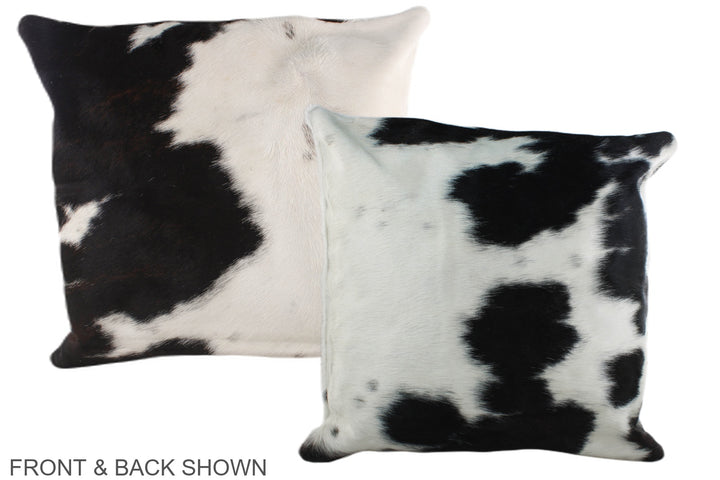 Black and White 20"x20" Brazilian Cowhide Pillow #A39207 by Hudson Hides