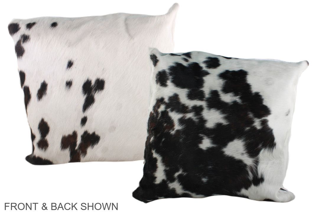 Black and White 20"x20" Brazilian Cowhide Pillow #A39208 by Hudson Hid
