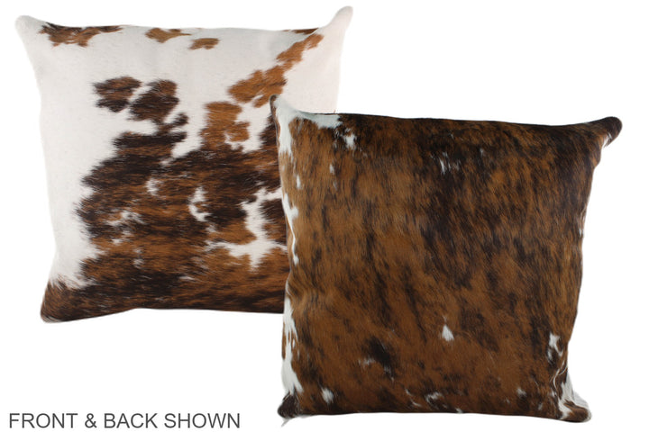 Tricolor 20"x20" Brazilian Cowhide Pillow #A39212 by Hudson Hides