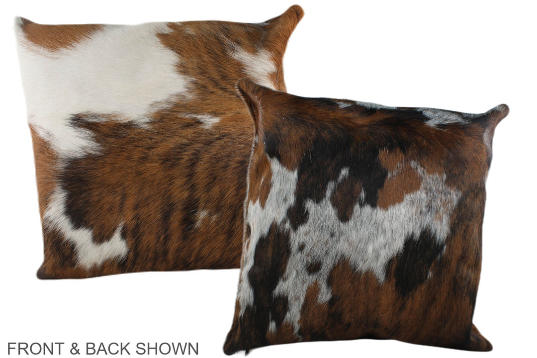 Tricolor 20"x20" Brazilian Cowhide Pillow #A39214 by Hudson Hides