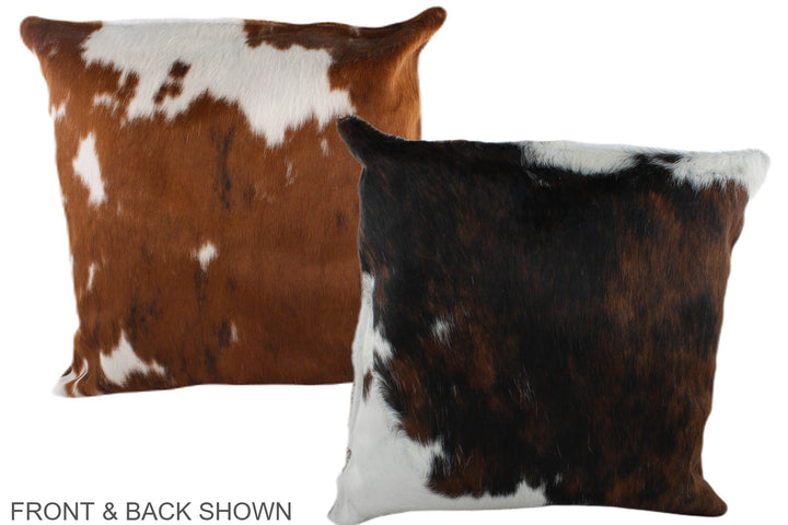 Tricolor 20"x20" Brazilian Cowhide Pillow #A39221 by Hudson Hides