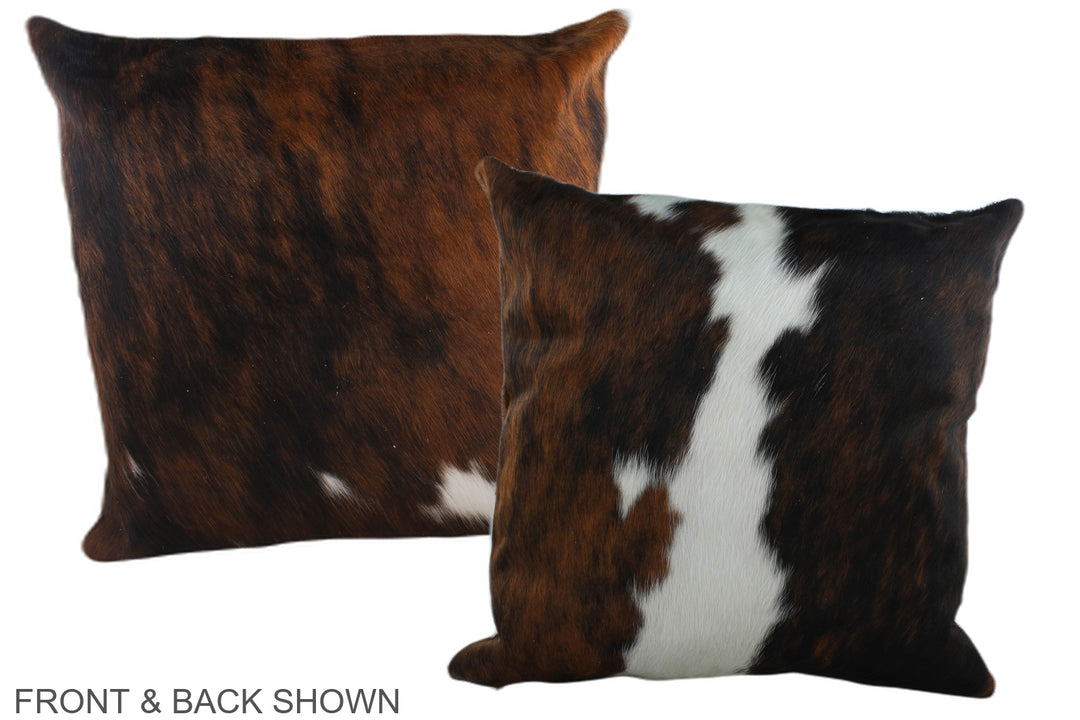 Tricolor 20"x20" Brazilian Cowhide Pillow #A39229 by Hudson Hides