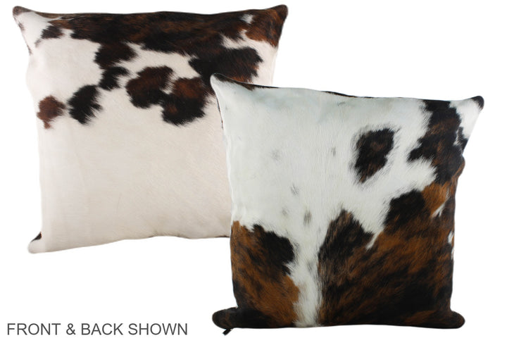 Tricolor 20"x20" Brazilian Cowhide Pillow #A39231 by Hudson Hides