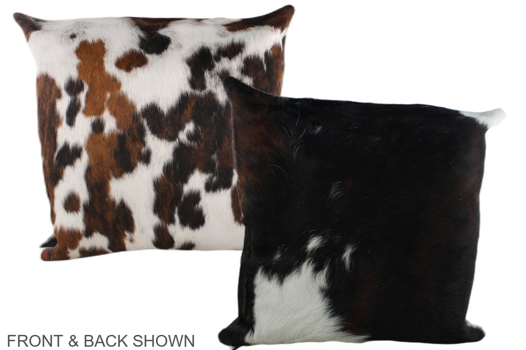 Tricolor 20"x20" Brazilian Cowhide Pillow #A39233 by Hudson Hides