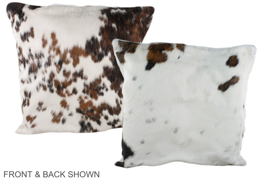 Tricolor 20"x20" Brazilian Cowhide Pillow #A39240 by Hudson Hides