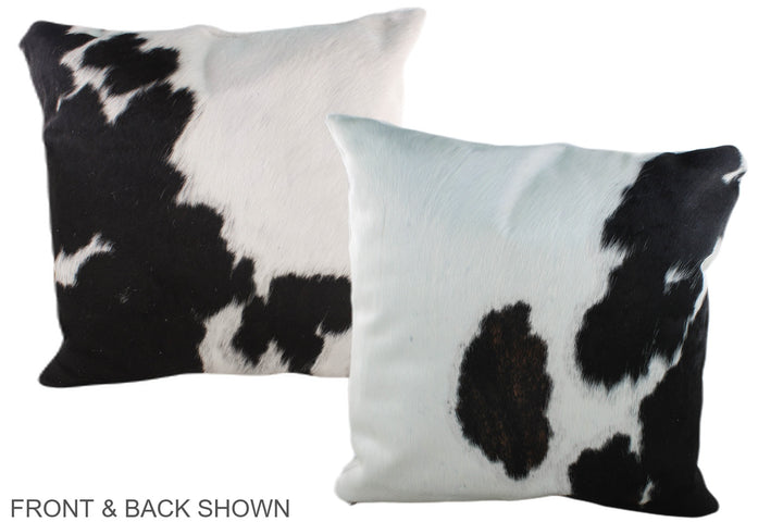 Black and White 20"x20" Brazilian Cowhide Pillow #A39245 by Hudson Hides