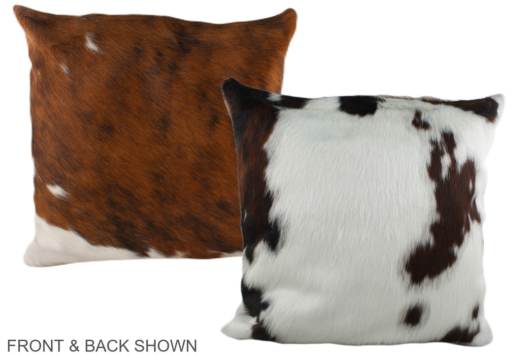 Tricolor 20"x20" Brazilian Cowhide Pillow #A39248 by Hudson Hides