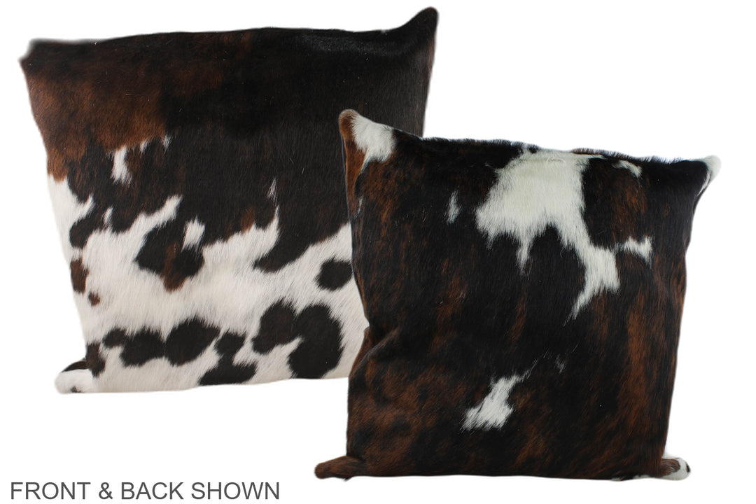 Tricolor 20"x20" Brazilian Cowhide Pillow #A39249 by Hudson Hides