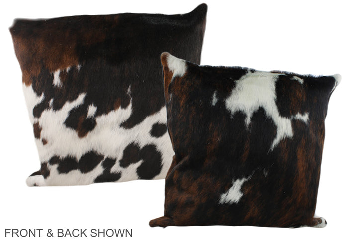 Tricolor 20"x20" Brazilian Cowhide Pillow #A39249 by Hudson Hides