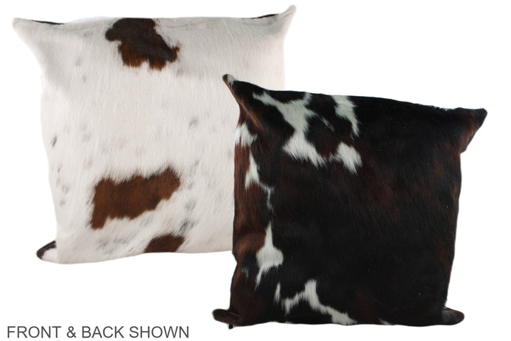 Tricolor 20"x20" Brazilian Cowhide Pillow #A39258 by Hudson Hides
