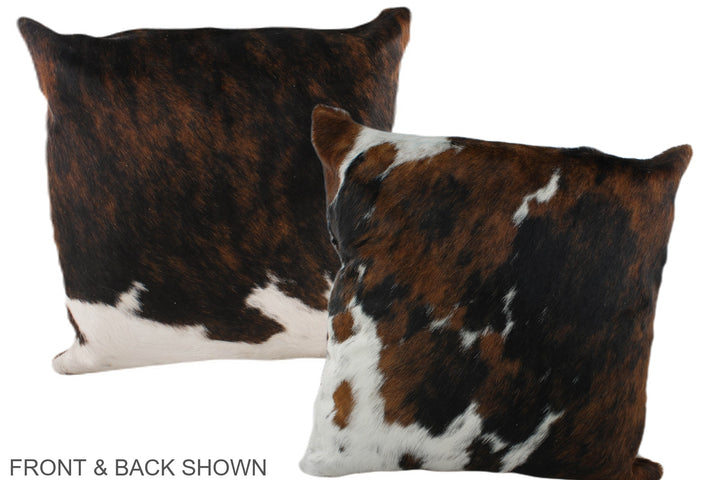 Tricolor 20"x20" Brazilian Cowhide Pillow #A39261 by Hudson Hides