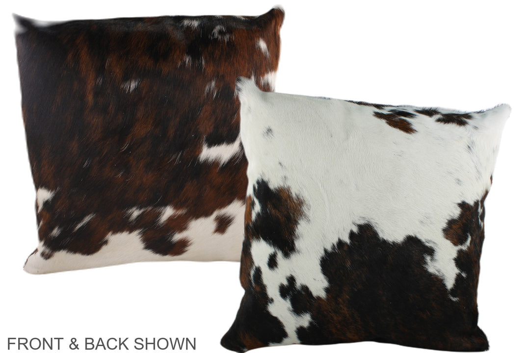 Tricolor 20"x20" Brazilian Cowhide Pillow #A39263 by Hudson Hides