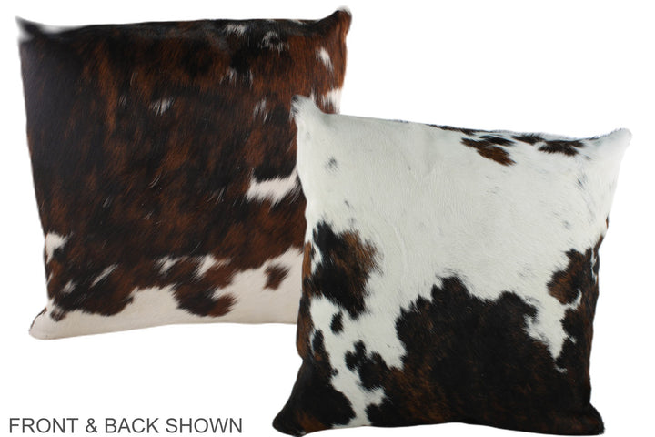 Tricolor 20"x20" Brazilian Cowhide Pillow #A39263 by Hudson Hides