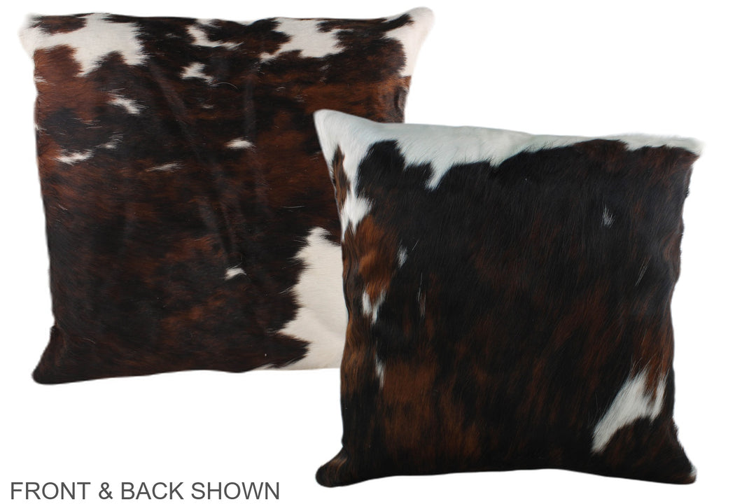 Tricolor 20"x20" Brazilian Cowhide Pillow #A39272 by Hudson Hides