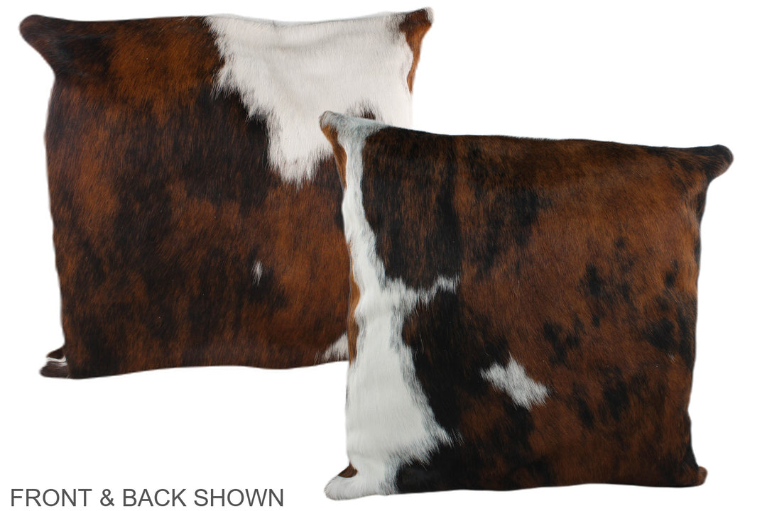 Tricolor 20"x20" Brazilian Cowhide Pillow #A39274 by Hudson Hides
