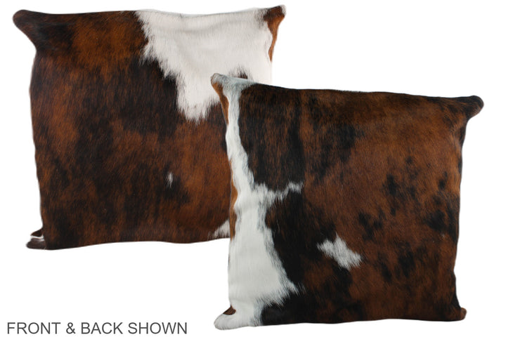 Tricolor 20"x20" Brazilian Cowhide Pillow #A39274 by Hudson Hides