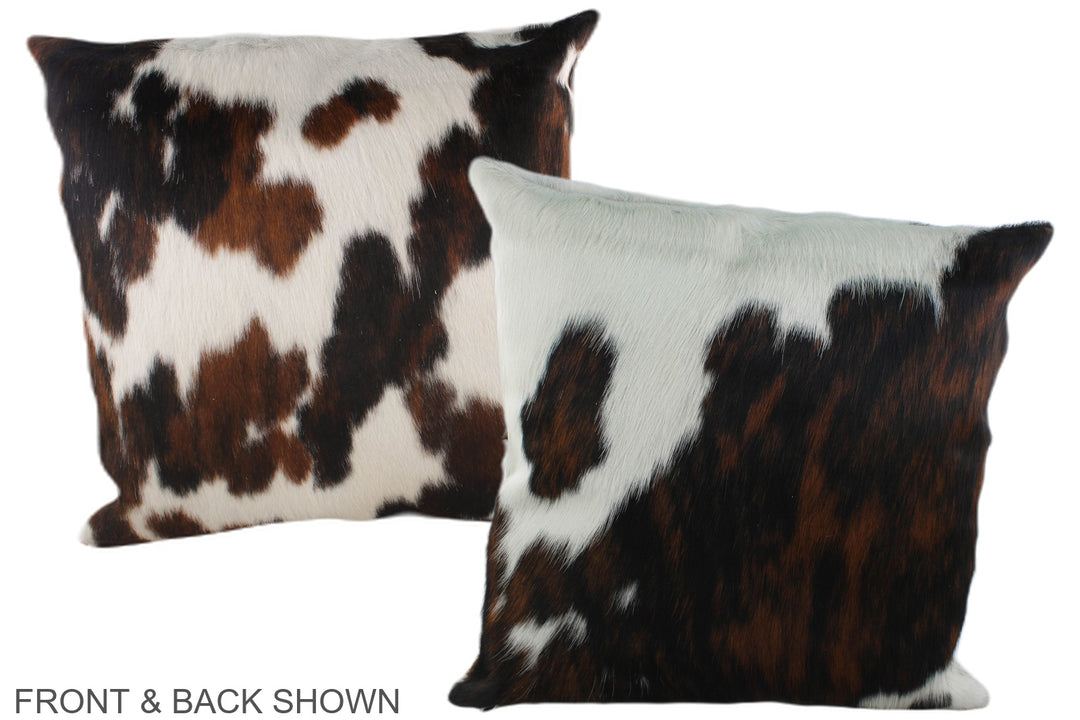Tricolor 20"x20" Brazilian Cowhide Pillow #A39275 by Hudson Hides
