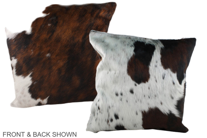 Tricolor 20"x20" Brazilian Cowhide Pillow #A39276 by Hudson Hides