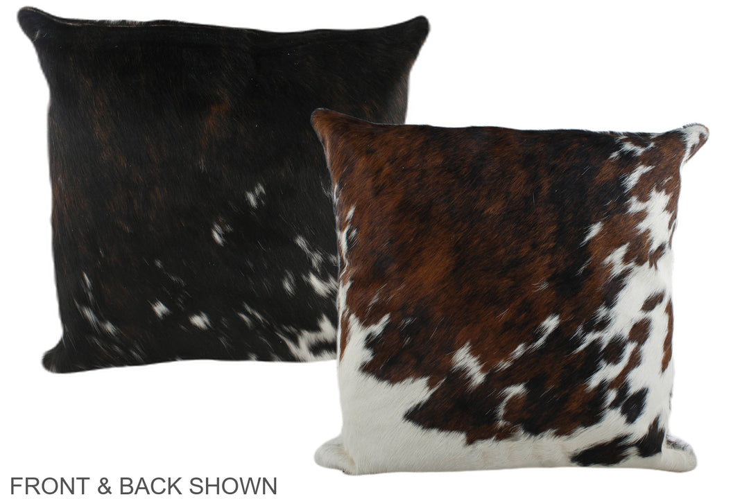 Tricolor 20"x20" Brazilian Cowhide Pillow #A39279 by Hudson Hides