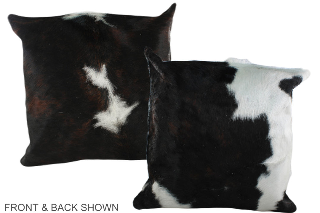 Tricolor 20"x20" Brazilian Cowhide Pillow #A39282 by Hudson Hides