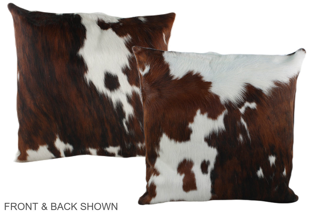 Tricolor 20"x20" Brazilian Cowhide Pillow #A39289 by Hudson Hides