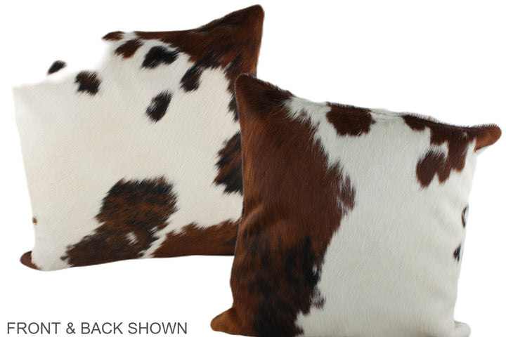 Tricolor 20"x20" Brazilian Cowhide Pillow #A39290 by Hudson Hides
