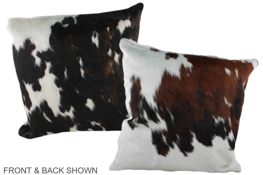 Tricolor 20"x20" Brazilian Cowhide Pillow #A39291 by Hudson Hides