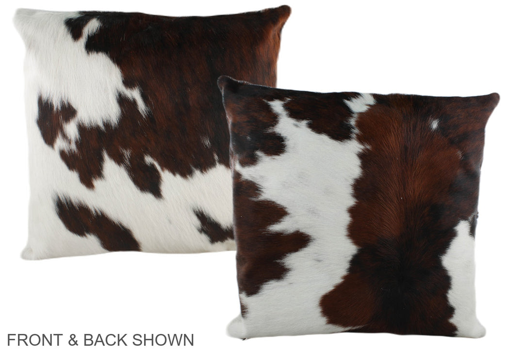 Tricolor 20"x20" Brazilian Cowhide Pillow #A39299 by Hudson Hides