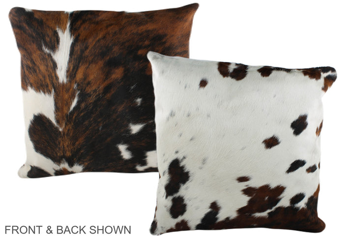 Tricolor 20"x20" Brazilian Cowhide Pillow #A39305 by Hudson Hides