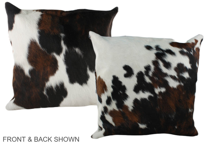 Tricolor 20"x20" Brazilian Cowhide Pillow #A39310 by Hudson Hides