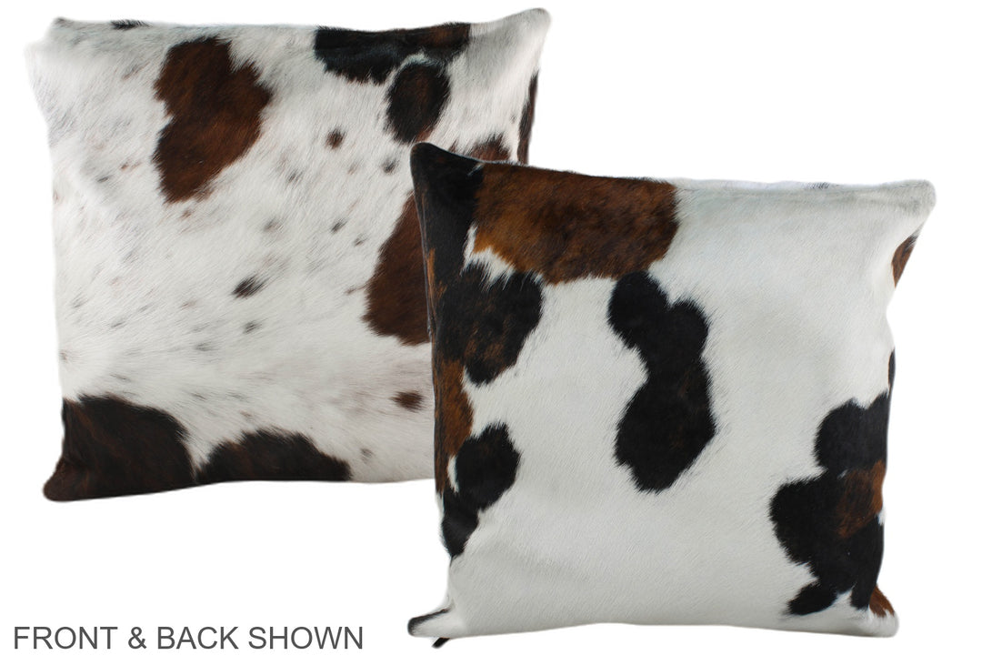 Tricolor 20"x20" Brazilian Cowhide Pillow #A39311 by Hudson Hides
