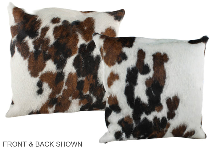 Tricolor 20"x20" Brazilian Cowhide Pillow #A39315 by Hudson Hides