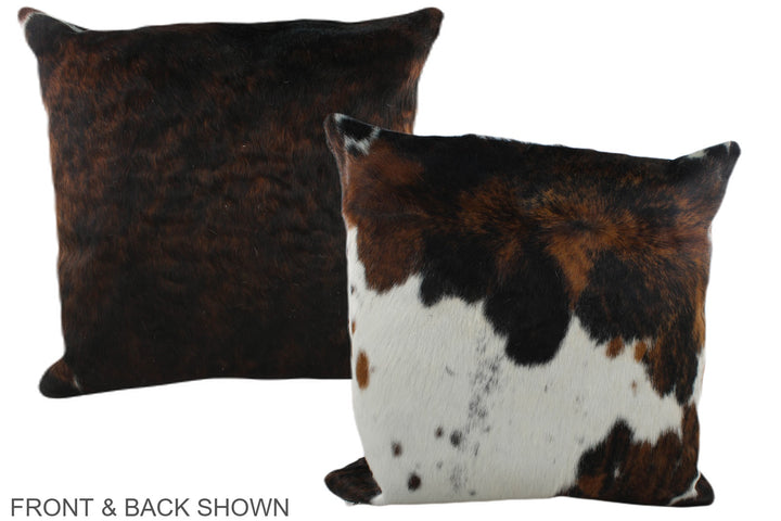 Tricolor 20"x20" Brazilian Cowhide Pillow #A39316 by Hudson Hides