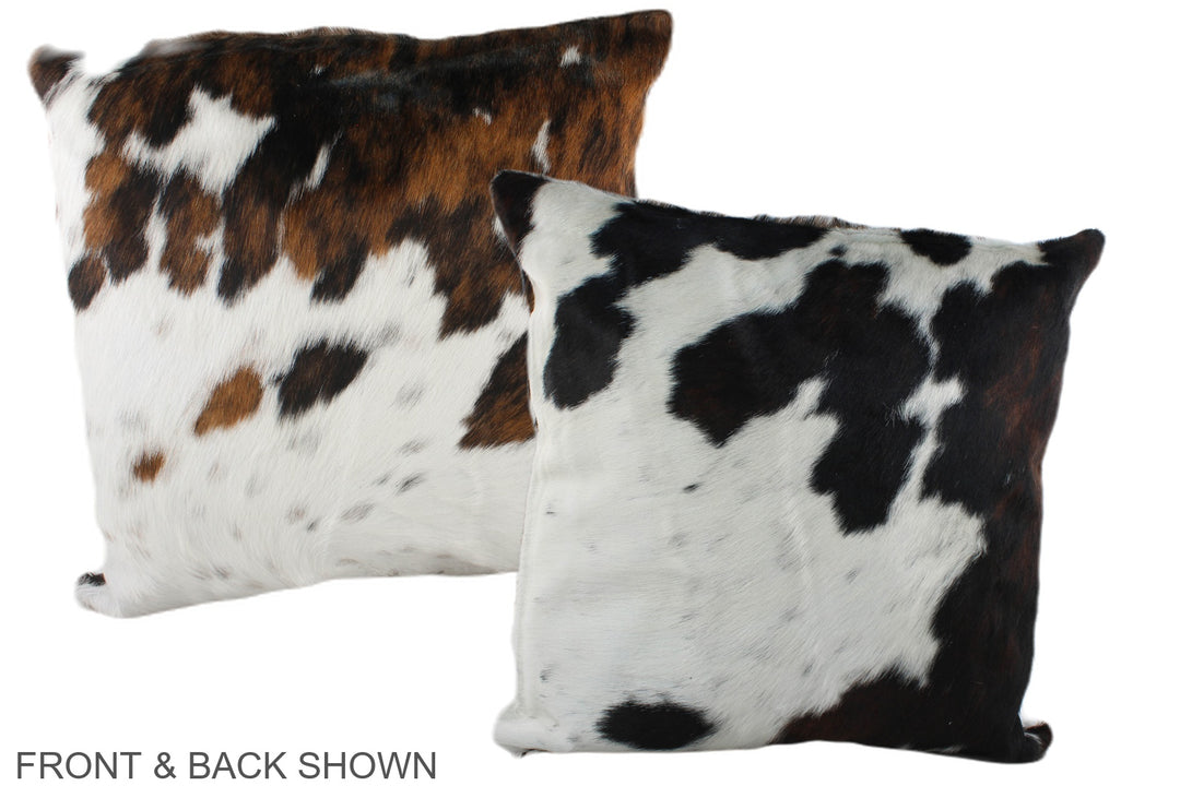 Tricolor 20"x20" Brazilian Cowhide Pillow #A39322 by Hudson Hides