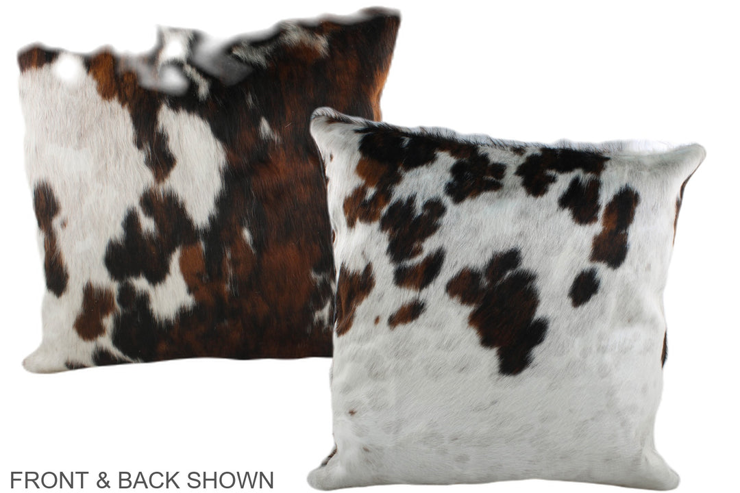 Tricolor 20"x20" Brazilian Cowhide Pillow #A39324 by Hudson Hides