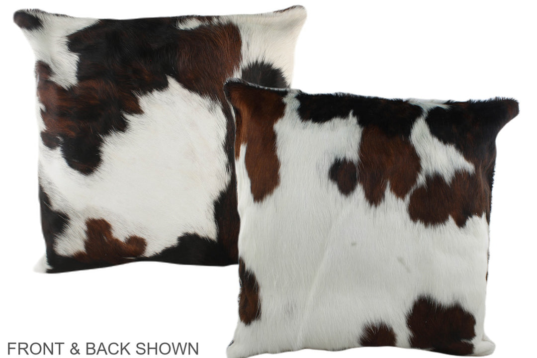 Tricolor 20"x20" Brazilian Cowhide Pillow #A39325 by Hudson Hides