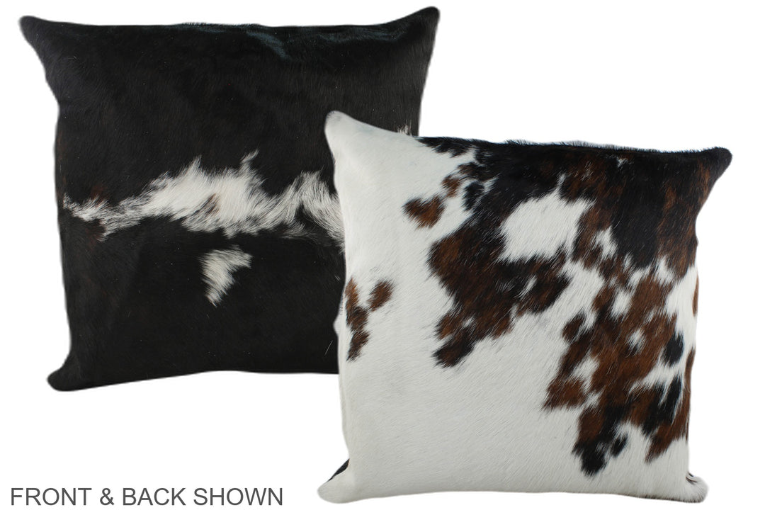 Tricolor 20"x20" Brazilian Cowhide Pillow #A39327 by Hudson Hides
