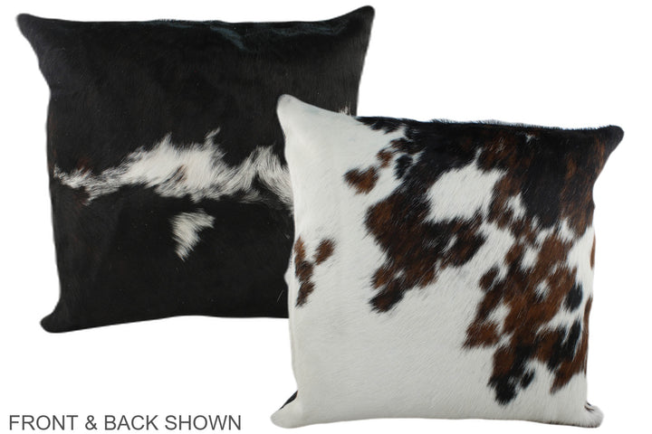 Tricolor 20"x20" Brazilian Cowhide Pillow #A39327 by Hudson Hides