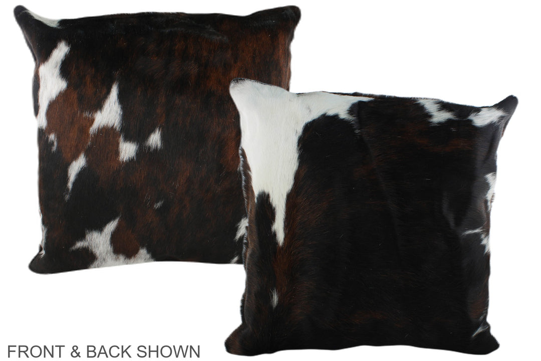 Tricolor 20"x20" Brazilian Cowhide Pillow #A39328 by Hudson Hides
