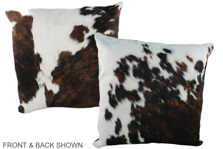 Tricolor 20"x20" Brazilian Cowhide Pillow #A39333 by Hudson Hides